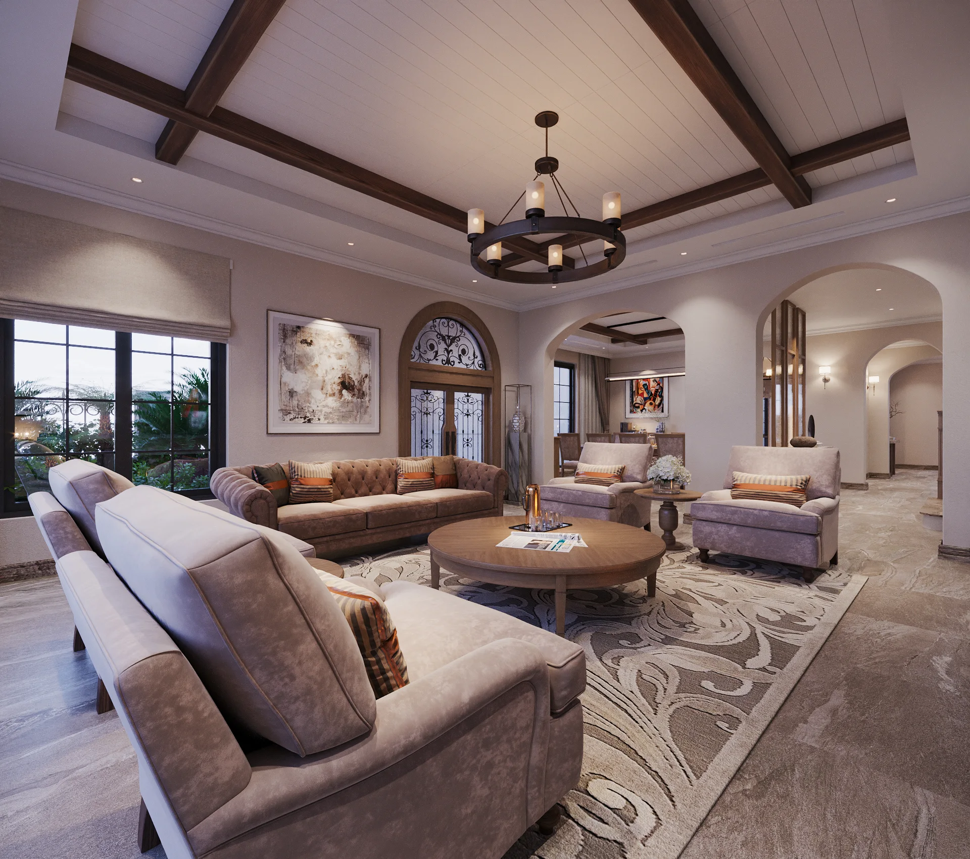 Chọn màu sắc khi đặt sản xuất sofa ăn nhập với phòng khách